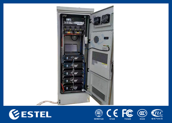 IP55 22U наружный батарейный шкаф с встроенной системой питания ректификатора 9KW 48VDC для телекоммуникационных приложений