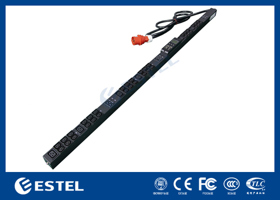 19 розеток, PDU с интеллектуальными протоколами, защита от перенапряжения, емкость 16A/250V и плоская вилка для наделенного распределения питания в серверной стойке и безопасности оборудования.