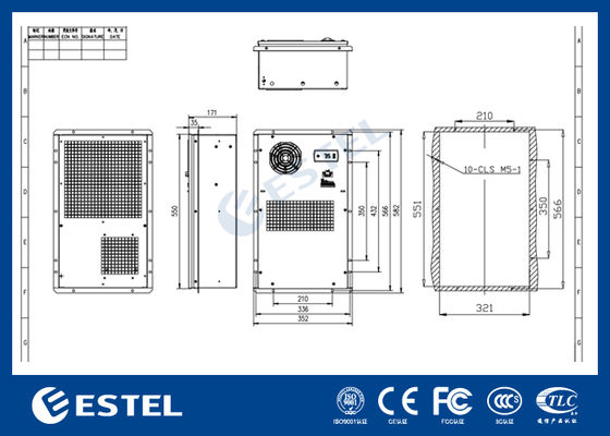 220VAC Термоэлектрический охладитель шкафа 300W Кондиционирование воздуха для небольших помещений