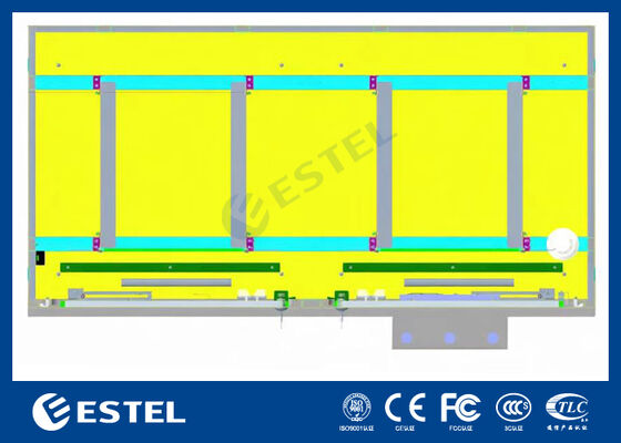 Уличный электротехнический шкаф IP65 42U с двумя отсеками – RAL7035, конструкция из оцинкованной стали 1,5 мм и нержавеющей стали SUS316 для повышенной прочности и защиты