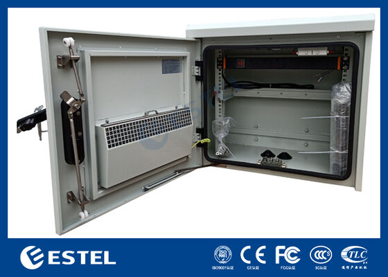 8U IP55 уличный телекоммуникационный шкаф для монтажа на столб с терморегулятором