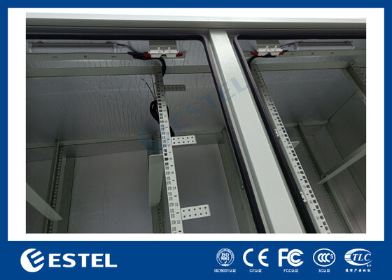 42U Двухкомплектный наружный телекоммуникационный кабинет 2400×1000×2100 мм одностенный корпус с батарейным отсеком