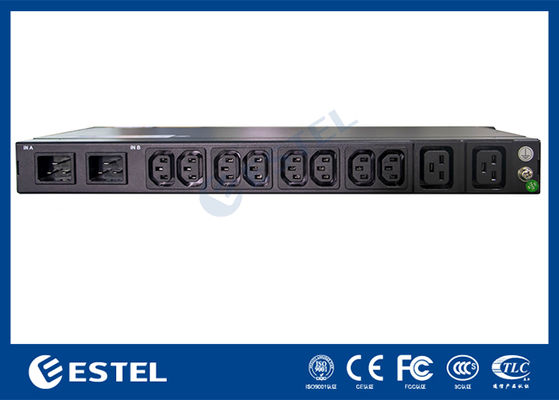 200-240VAC 2x16A с двумя входами с переключением на стойке с защитной системой KN-1
