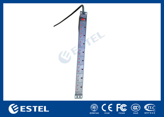 1U 19-дюймовый блок распределения электроэнергии с установкой на стойке, 8 розетки, 13A 230V, PDU промышленного класса для серверов и сетевого оборудования
